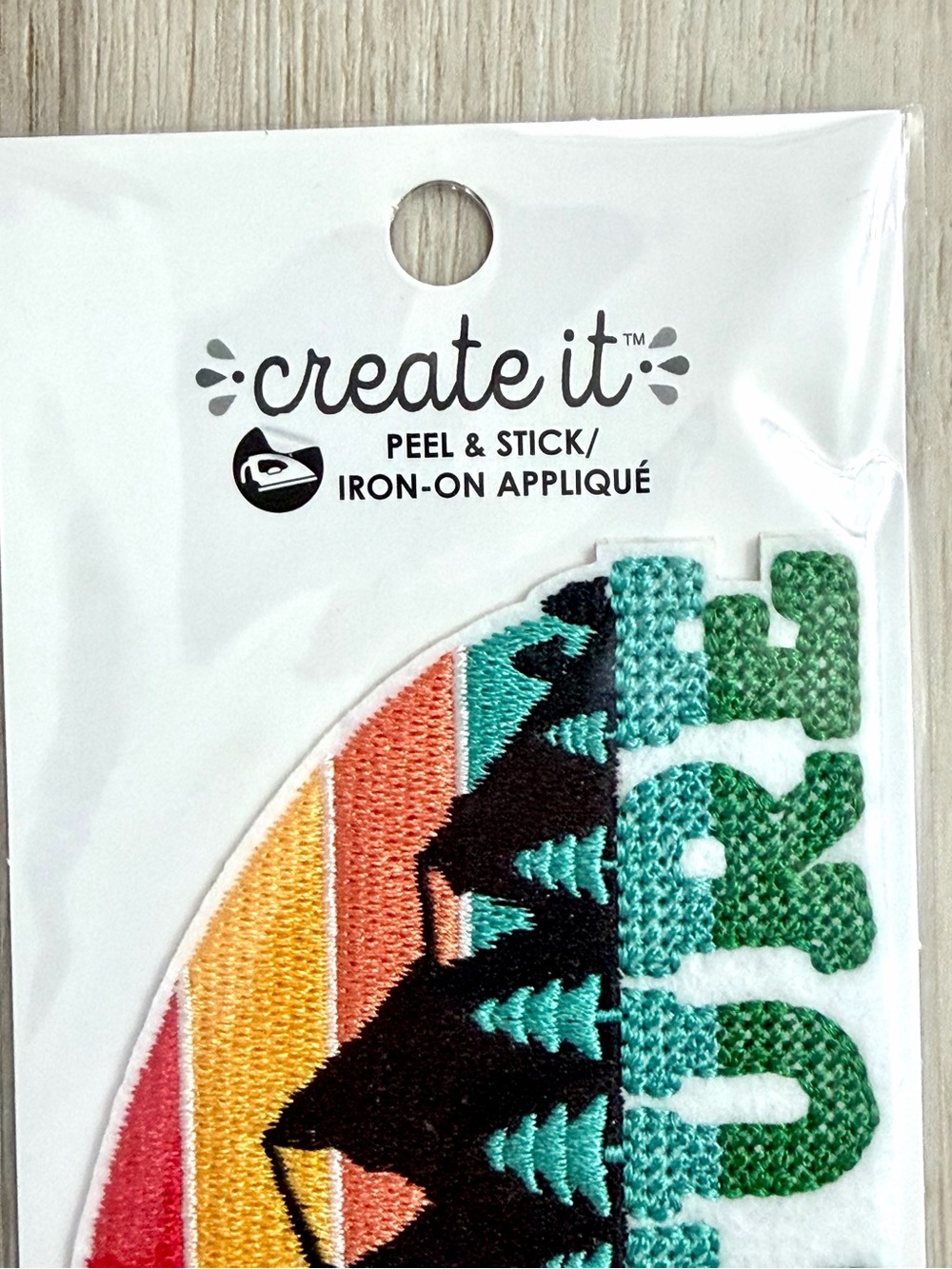Adventure Peel & Stick Iron-On Appliqué Embroidered Patch Mountains Outdoors - Picture 3 of 6